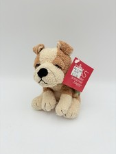 Russ Luv Pets Bullet Plush Bulldog Brown White Puppy Dog Original tags Wrinkles