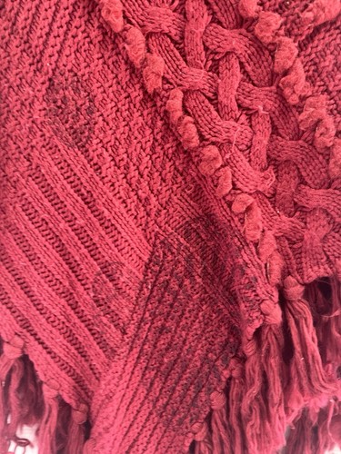Desigual Romania Shawl Wrap Cable Knit Wool Cardigan Womens Vintage Size Large. - Picture 5 of 12