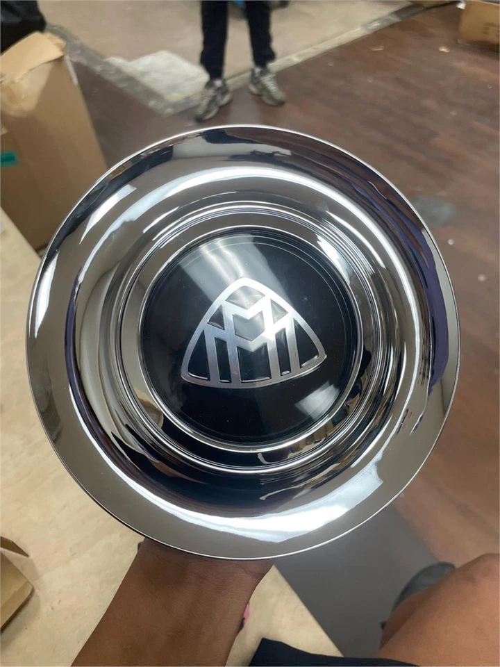 4 Maybach Chrome Wheel Center Hub Caps for Maybach S350 S400 S450 S500 S600 S65 - Image 2 of 4