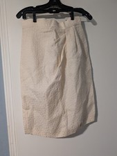 Vintage Gianfranco Ferr  textured cream pencil skirt NWT made in Italy size 42