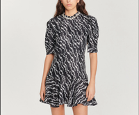 Sandro Paris Women's Black Silk Blend Short Woven Dress Size 34 XS 6 SFPRO02623