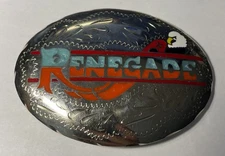 VINTAGE WESTERN HAND MADE BUCKLE BY DESIGN PHOENIX Belt Buckle Renegade
