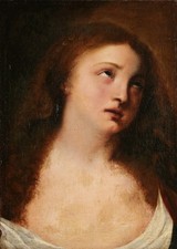 17th CENTURY FRENCH OLD MASTER OIL CANVAS - MARY MAGDALENE PORTRAIT - LEBRUN