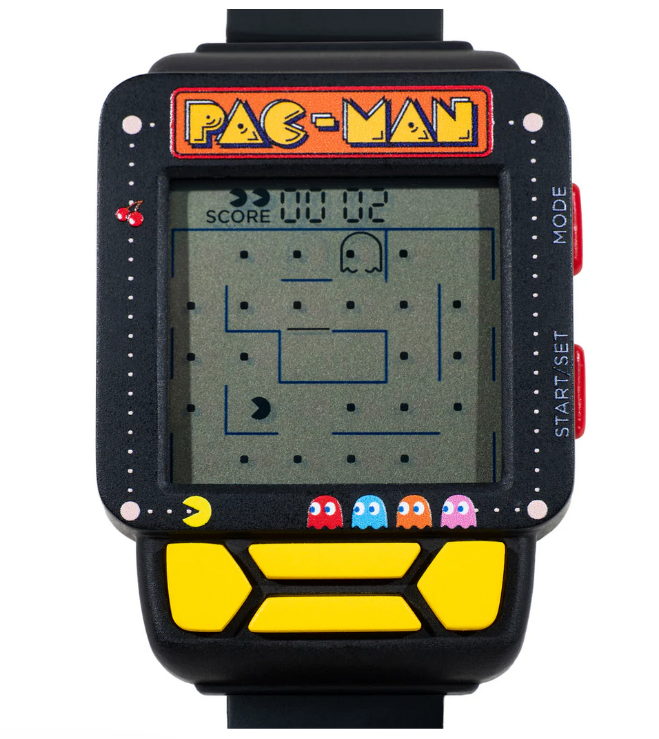 PAC-MAN Electronic Digital LCD/LED Game Wrist Watch Works/New