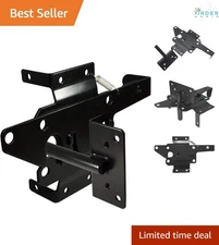 Self-Locking Gate Latch Heavy Duty Steel for Outdoor Fence, Pool, Garden