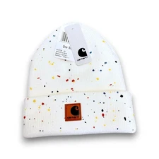 Unisex Beanie Paint Carhart White Hat Acrylic Winter Knit Cap A18