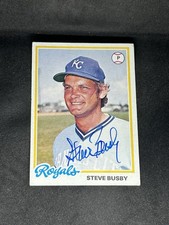 Steve Busby 1978 Topps #336 Kansas City Royals Auto Autographed Signed MLB Card