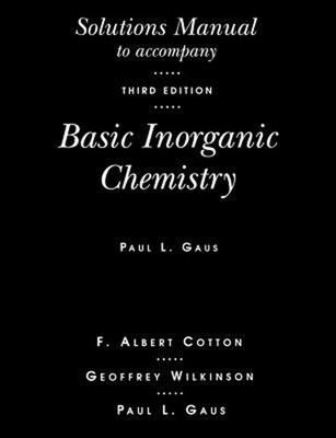 Basic Inorganic Chemistry, Solutions Manual Paperback