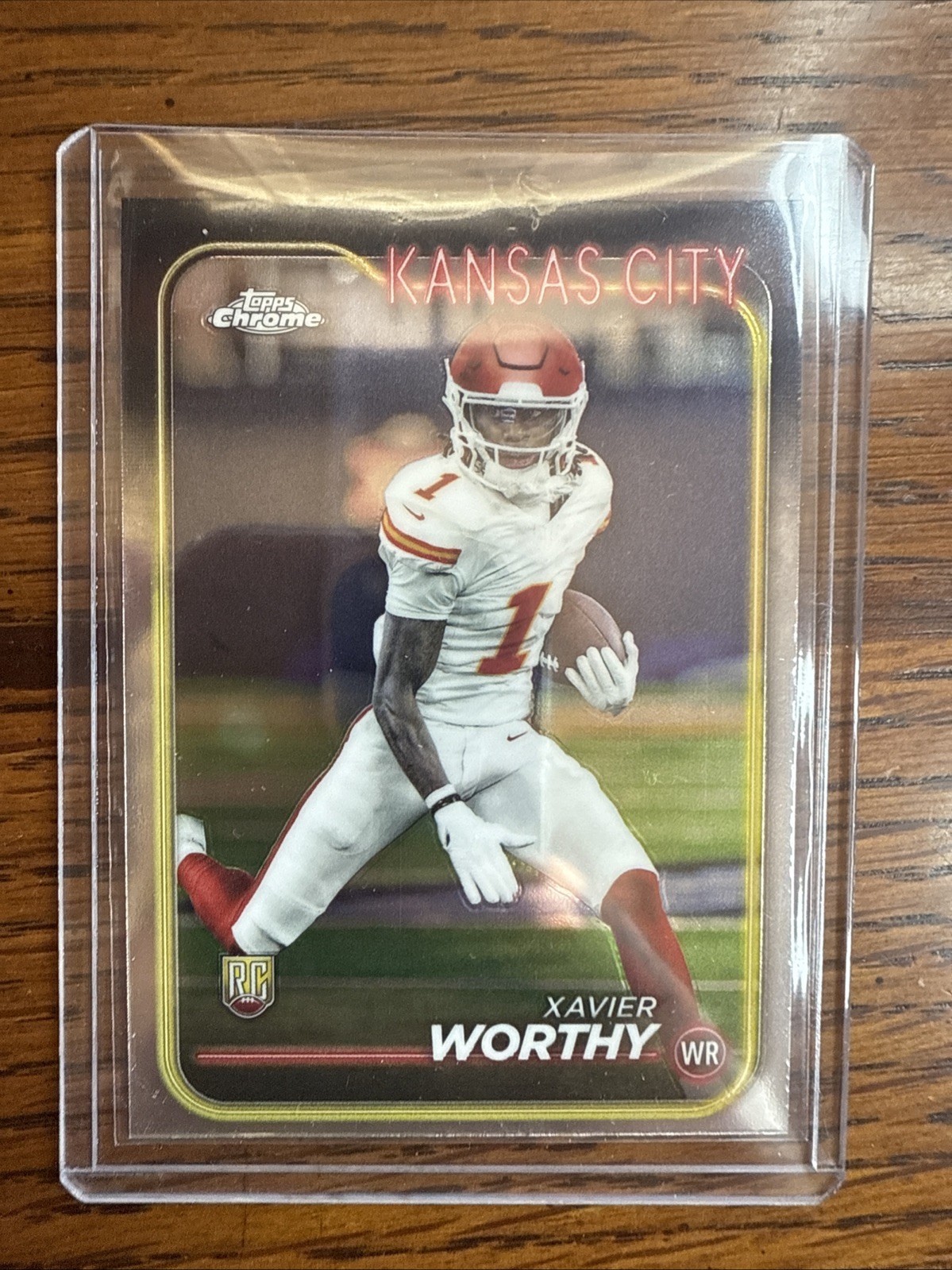 2024 Topps Chrome Xavier Worthy Refractor Rookie Card RC #208 Kansas City Chiefs