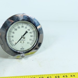 Marsh Type 103 4" Mastergauge Pressure Gauge 0-60 PSI