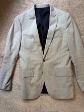 J Crew Ludlow Cotton Summer Sport Coat Blazer Men  s 36R Beige Jacket Oxford