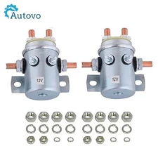 2 Pcs 12V 250A 6-Terminal Heavy Duty Solenoid Relay Switch for Winch, Golf Carts