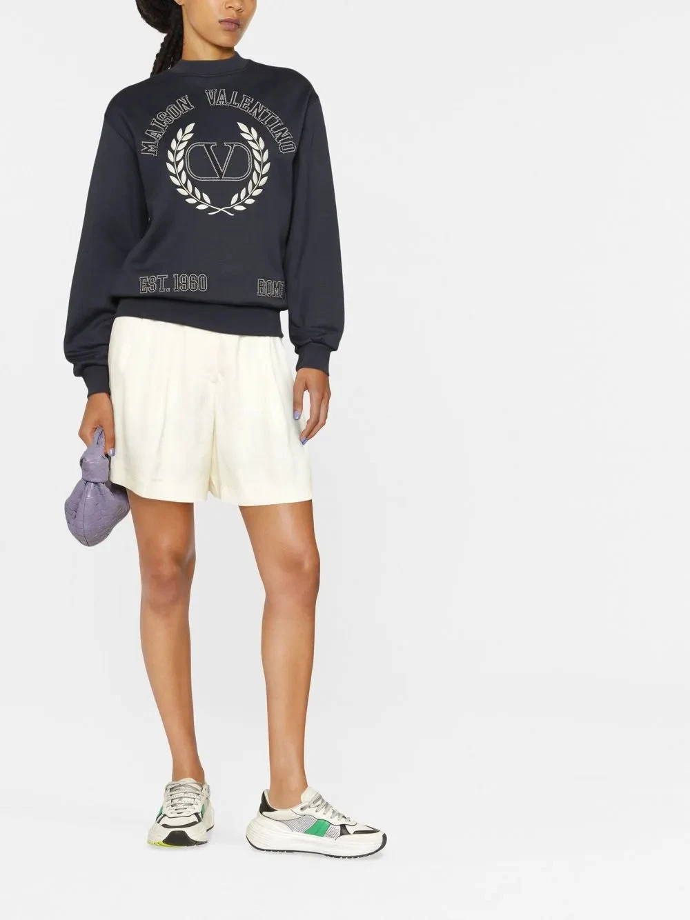 Felpa manica lunga ricamata Valentino