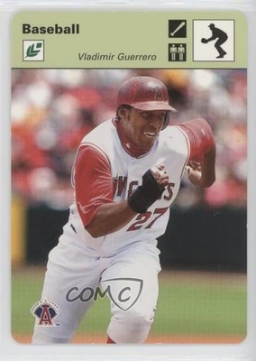 2005 Leaf Sportscasters Green Fielding Bat 13/30 Vladimir Guerrero #48 HOF 04br