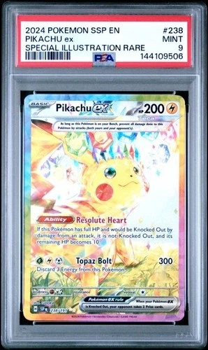 PSA 9 PIKACHU EX 238 SURGING SPARKS SPECIAL ILLUSTRATION RARE POKEMON MINT