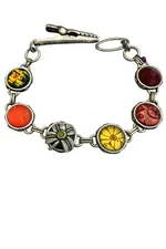 Lucky Brand Boho Multi-Stone Artistic Link Bracelet