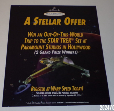 Hallmark Andenken Ornament klingonischer Greifvogel Laden Display Kit