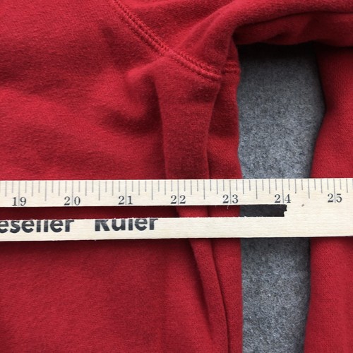 Columbia Sweatshirt Mens Large Red Crewneck Fleece Embroidered Spell Out - Picture 7 of 8