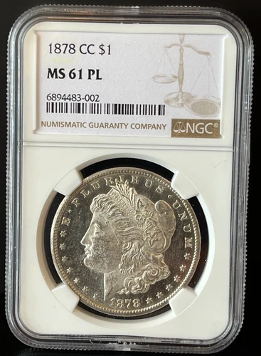 1878-CC $1 PROOF-LIKE MORGAN SILVER DOLLAR * NGC MS 61 PL * MIRROR-LIKE CC GEM❗️