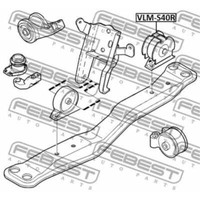 Febest Lagerung Motor Hinten FüR Volvo V40 Kombi 645 VW S40 I 644 VS