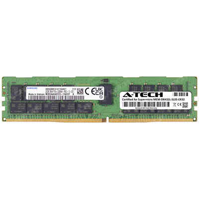 32GB DDR4 PC4-25600 RDIMM Supermicro MEM-DR432L-SL05-ER32 Equivalent Memory RAM
