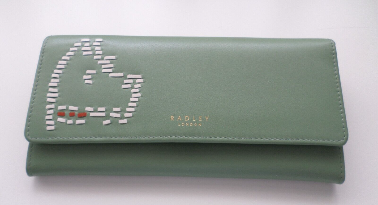 RADLEY - RADLEY STITCH - DOG - JADE GREEN LEATHER - MATINEE PURSE - RRP £95