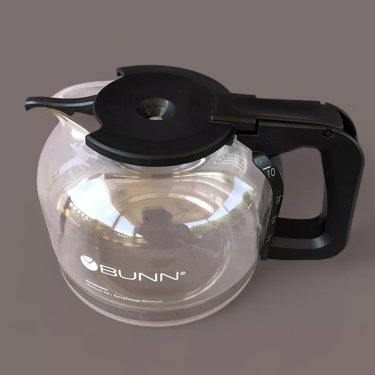 Bunn Coffee Maker 10 Cup Replacement Pot Carafe Glass Decanter Black Lid