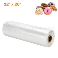 12" x 20" Plastic Produce Bag on a Roll Clear Food Fruits Vegetable Storage Bags