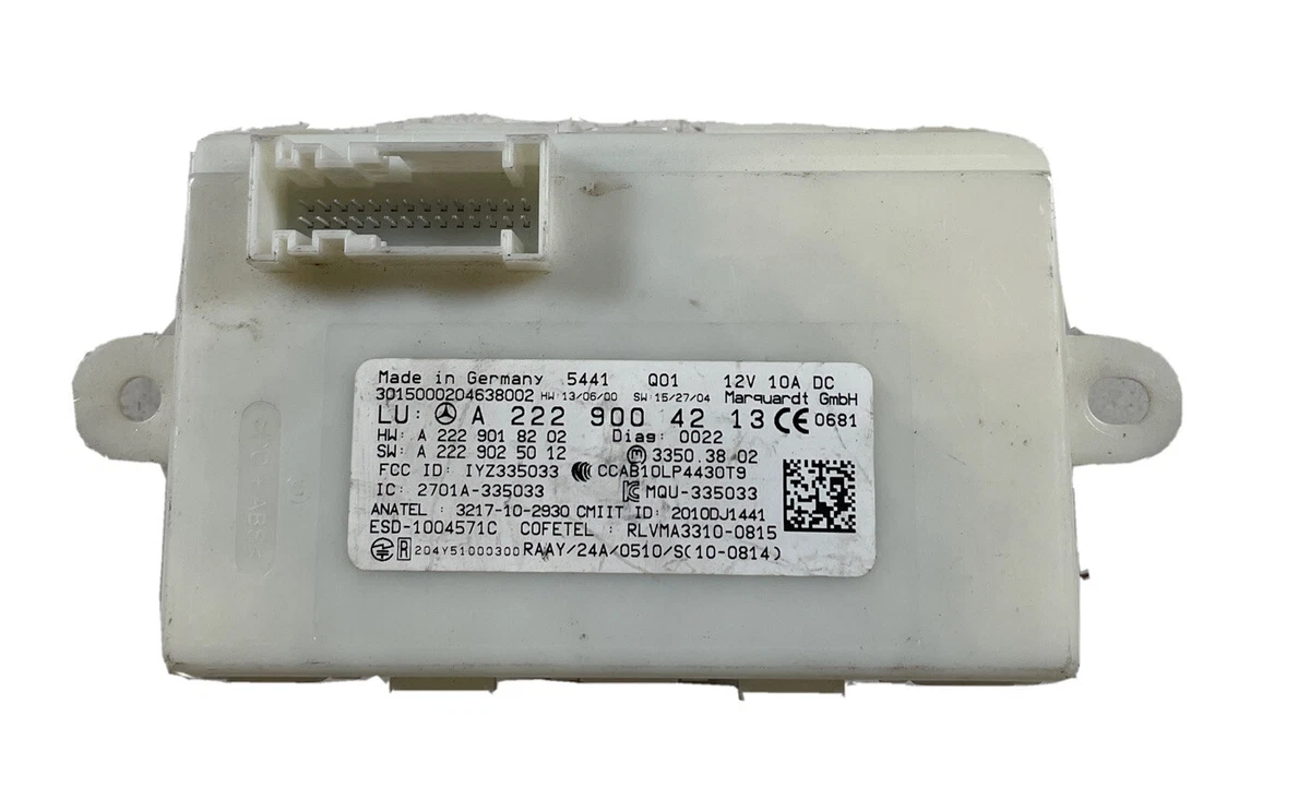 2015-2018 Mercedes C300 Keyless Entry Anti Theft Control Module A  