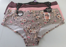 Prima Valentina Women's 3 Pair Pack No Panty Lines Back Scrunch Panties Size XL