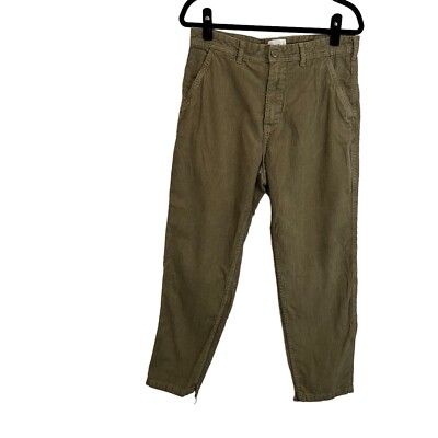 H&M Regular Fit Tan Brown Corduroy Pants Mens Size 32
