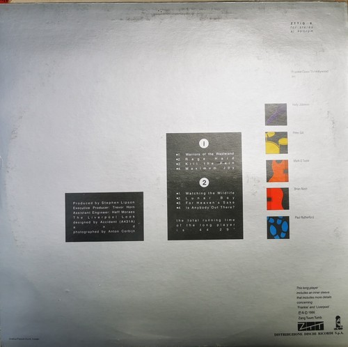 Frankie Goes To Hollywood Liverpool LP Vinile 33 Giri Prima Stampa Ita 1986 - Foto 2 di 6