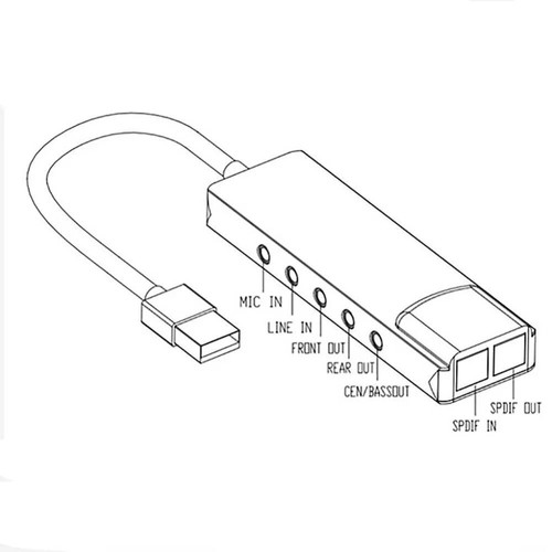 Tragbar Soundkarte USB SPDIF Optisch Neu Externe Audio karte - Picture 4 of 8