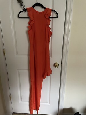 aqaq orange dress AQ/AQ Spencer Maxi Dress in Orange