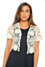 Just Love Bolero Shrug Floral Crochet Women Cardigan