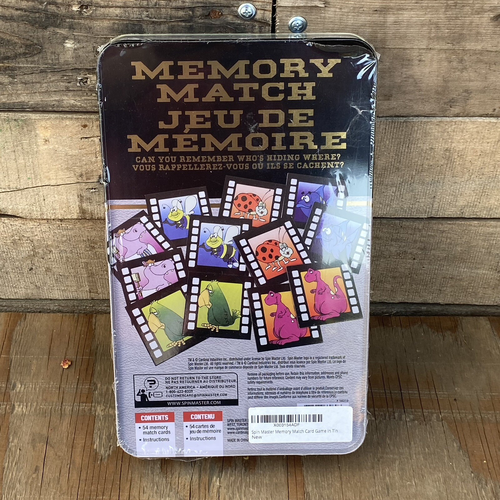 Matches Master Spin Master Memory Match Game With Metal Tin Childrens Game | eBay