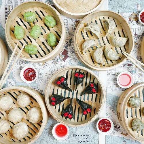 1/2Pcs Bamboo Steamer Basket Handmade Bamboo Dumpling Steamer 10 Inch flTVc - Picture 5 of 14