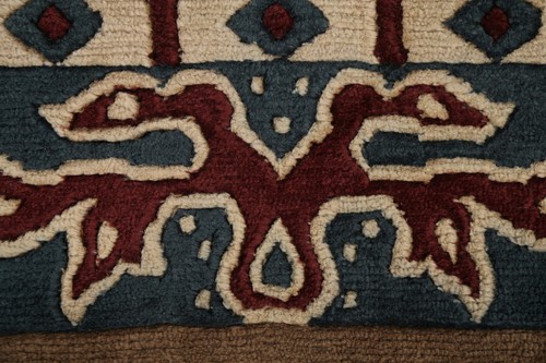 Exquisite Nepalese Indian Wool Rug Bedroom 6x8 ft Brown Carpet - Picture 9 of 21