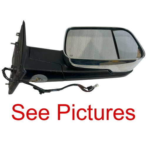 2012-2013 DODGE RAM 1500 CHROME TRAILER HEATED DOOR MIRROR RIGHT RH 68143806AB