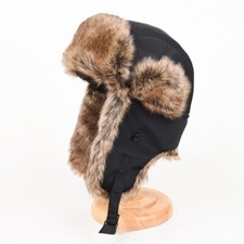 Men Aviator Trapper Hat Cap Faux Fur Winter Ski Ushanka Beanie Ear Flaps