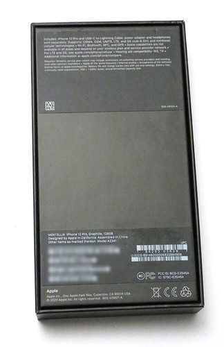 Original Box for Apple iPhone 12 PRO Box Only + Factory Screen Shipping Cover - Photo 6 sur 8