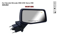 Passenger Right Side Door Mirror Power Heat with BLIS for 2019-2025 GMC Sierra