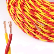 RVS Red Yellow Twisted Flexible Wire Pure Copper PVC Insulate Cable 0.3 2.5mm 