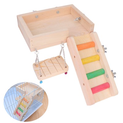 Interactive Parrot Bird Chewing Toys Exploring Swing