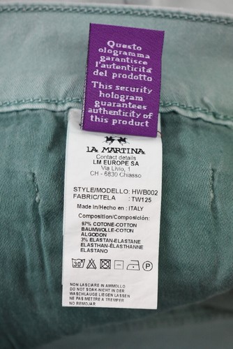 LA MARTINA Bermuda 5 Taschen Shorts Damen W28 dehnbar Fade Effekt blau - Bild 6 von 6