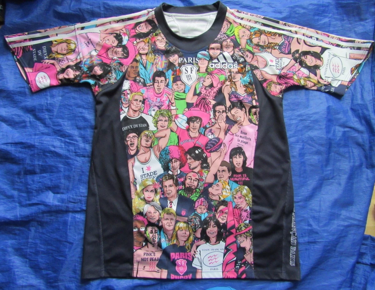 STADE FRANCAIS Paris FRANCE RUGBY away shirt jersey ADIDAS 2010 11