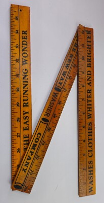 #ad Vintage NEW WAY WASHER CO. Folding Ruler Yardstick Advertising $35.99