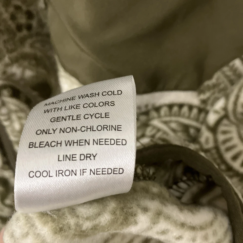 Earthbound Trading Company Cremallera Vellón Crema/Verde Cachemira Talla Grande Foto 4 de 4