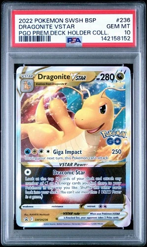 DRAGONITE VSTAR #236 PSA 10 • 2022 POKEMON SWSH BLACK STAR PROMO