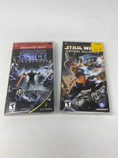 Star Wars PSP Game Lot The Force Unleashed & Lethal Alliance CIB Complete